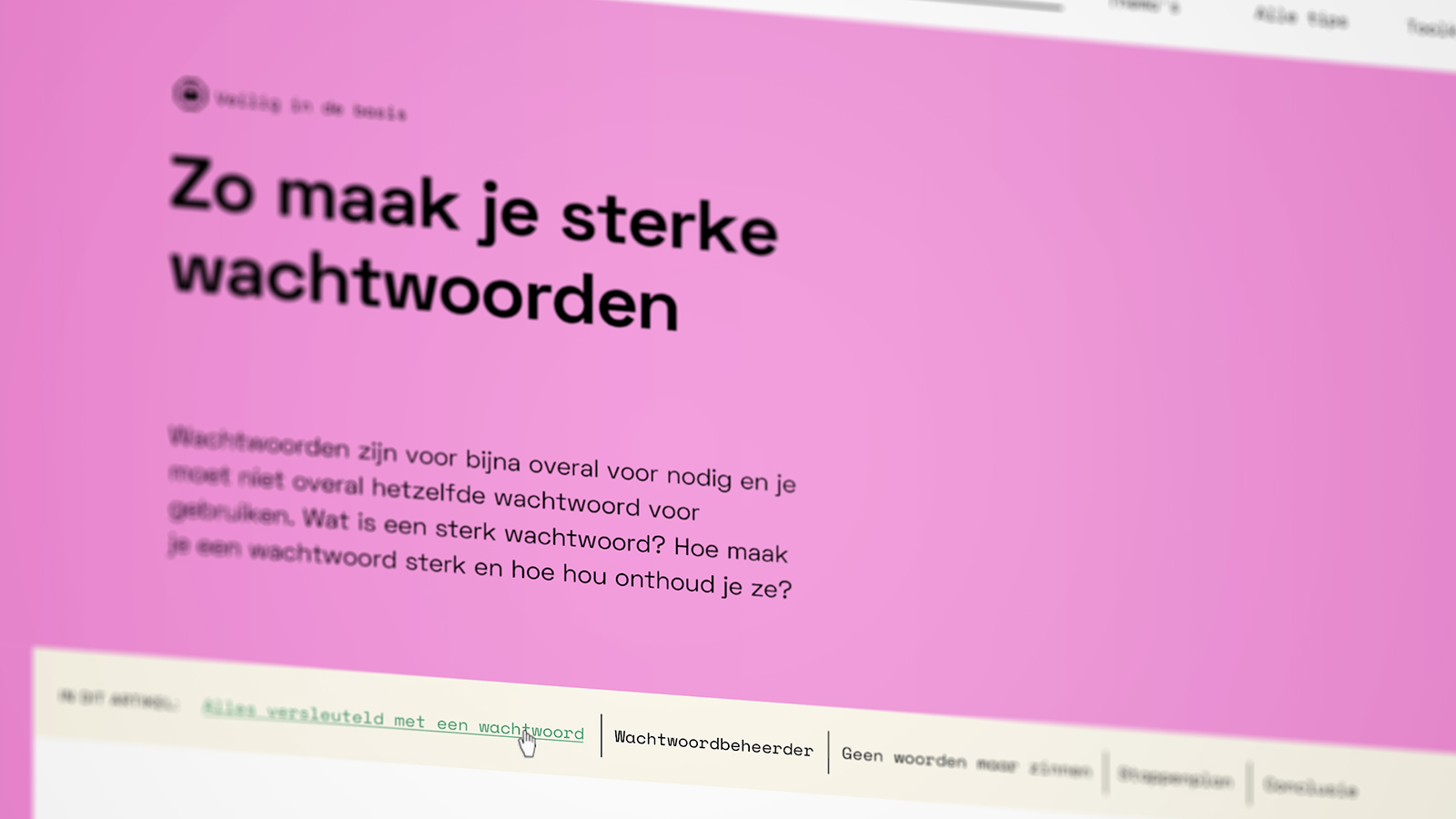 Zo maak je sterke wachtwoorden in de Fix Je Privacy website