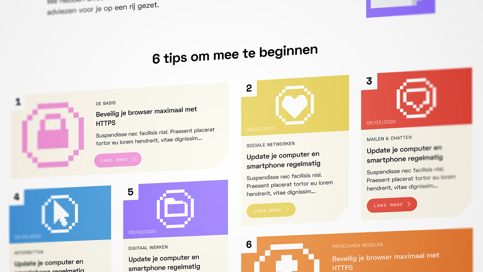 Zes tips om mee te beginnen in de Fix Je Privacy website